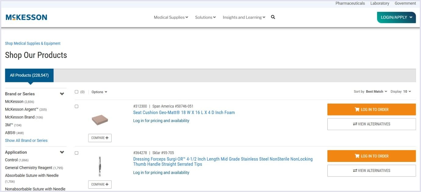 McKesson leading medical supply marketplace