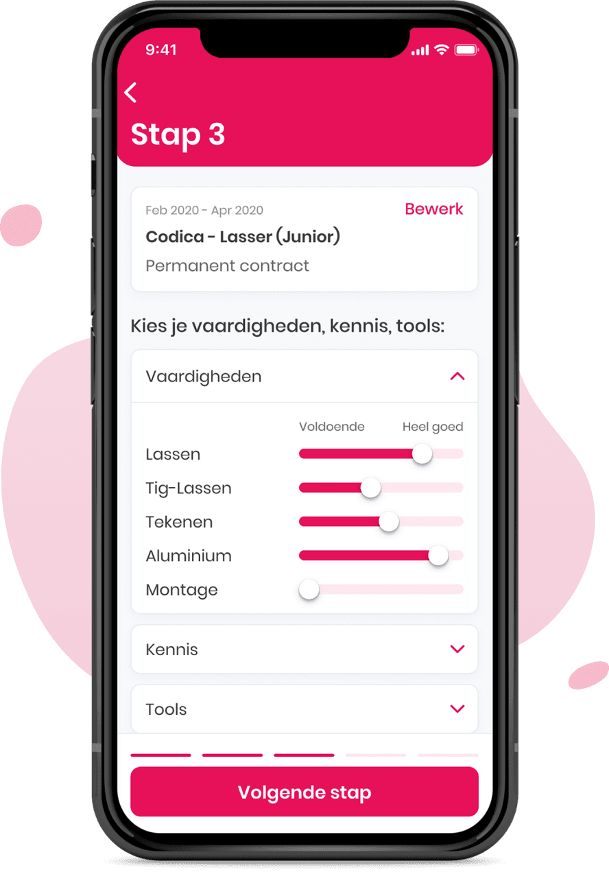 Full-scale user profile on the smart job search website
