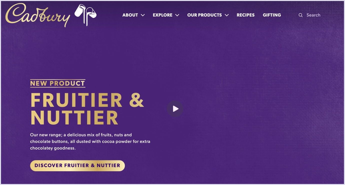 Cadbury color palette example Example of Cadbury color palette