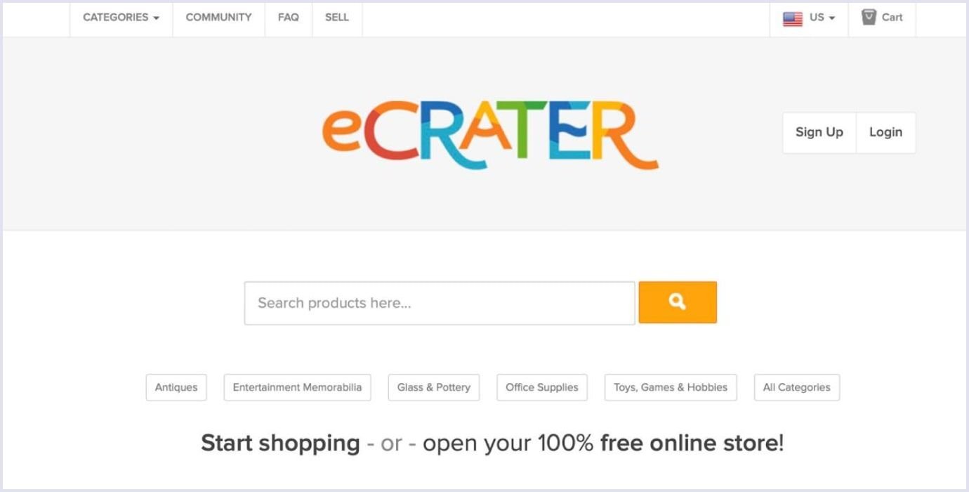 World's online marketplace: eCrater eCrater online marketplace company