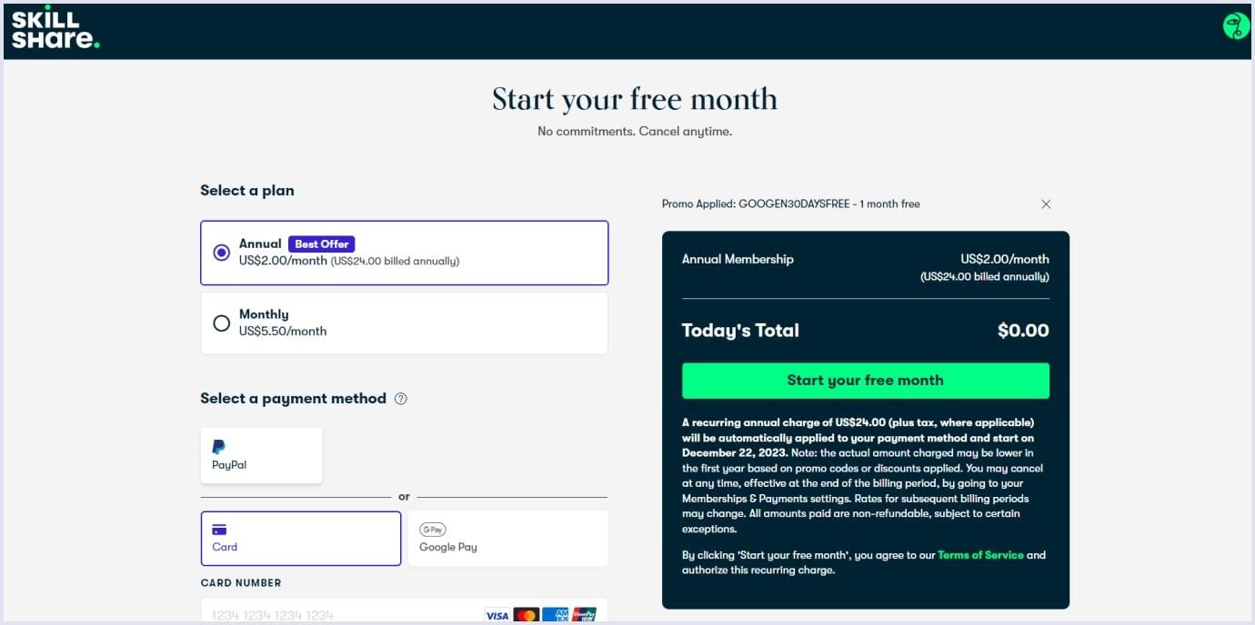 Skillshare premium subscription Skillshare premium plan