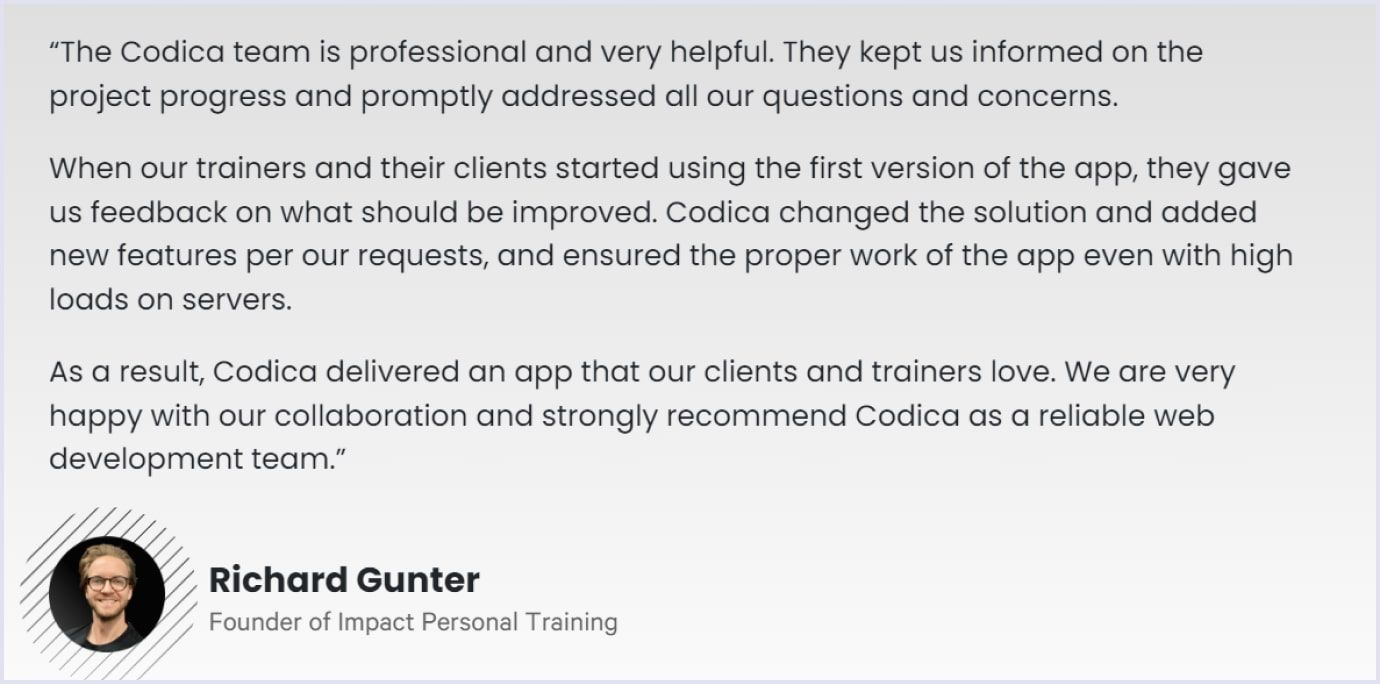 Review by Impact Personal Training founder