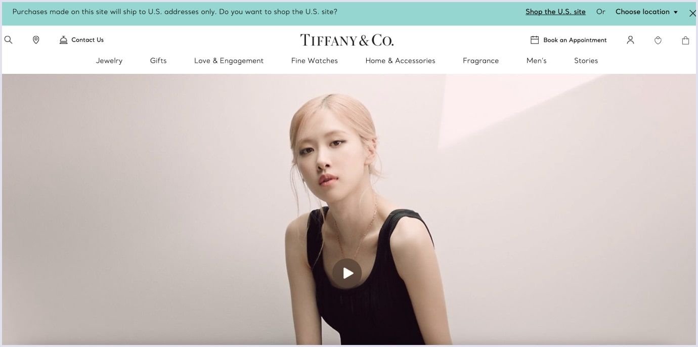 Tiffany & Co. color palette example Example of Tiffany & Co. color palette