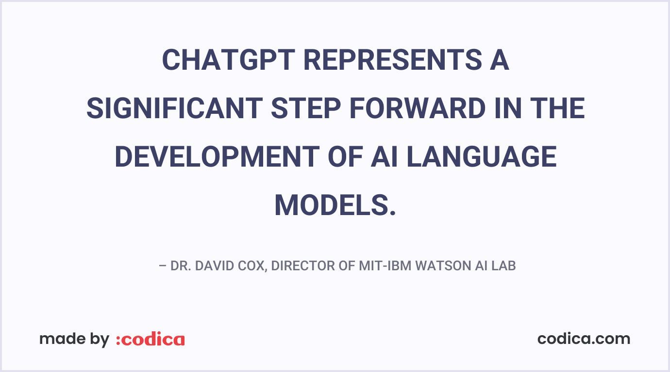 ChatGPT quote Director of MIT-IBM Watson AI Lab