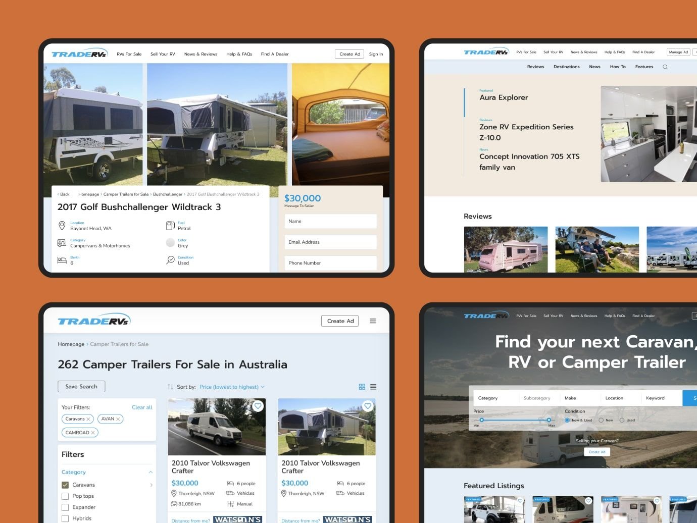 TradeRVs caravan-selling marketplace in Australia Caravan-selling marketplace in Australia