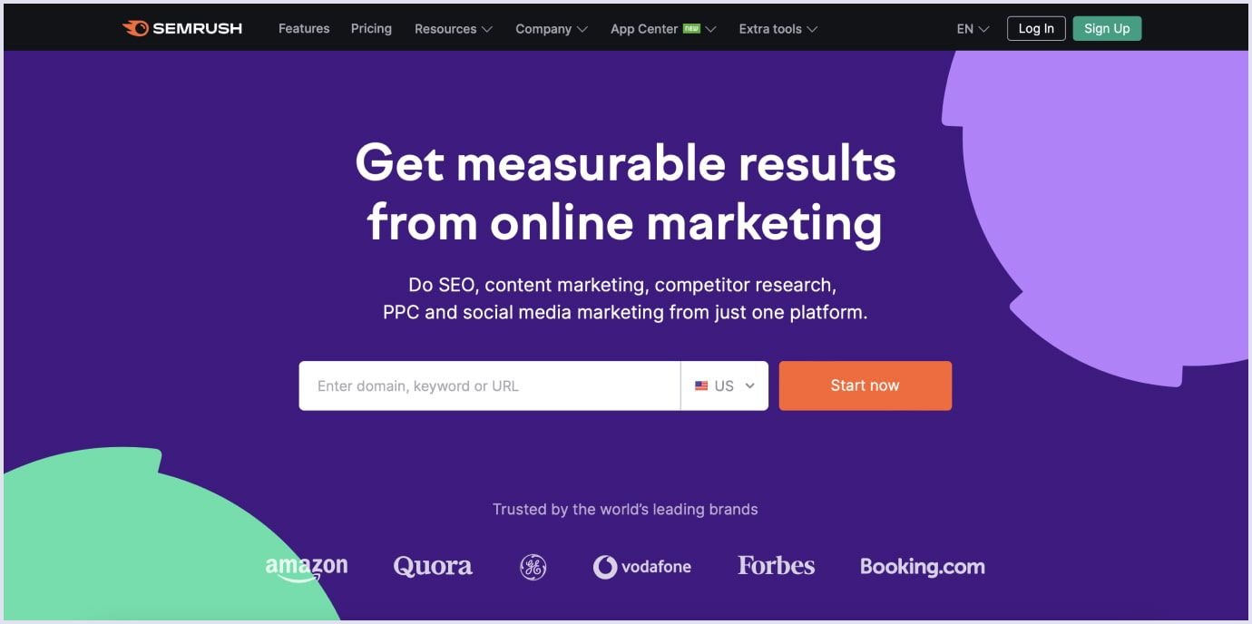 Semrush: keyword research and online ranking data tool Keyword research tool: Semrush