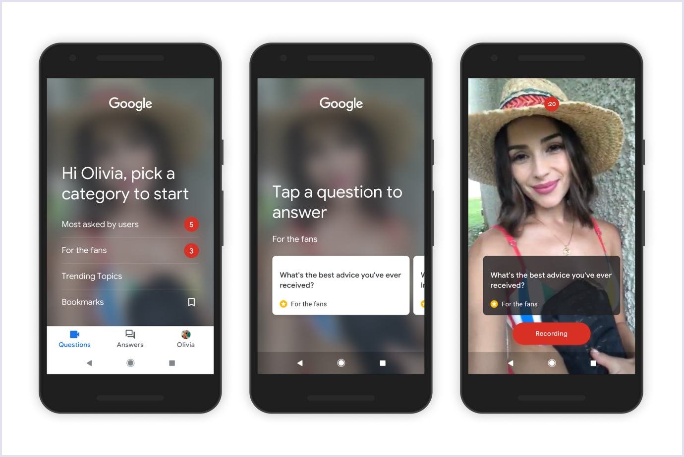 Question and answer platform for celebs