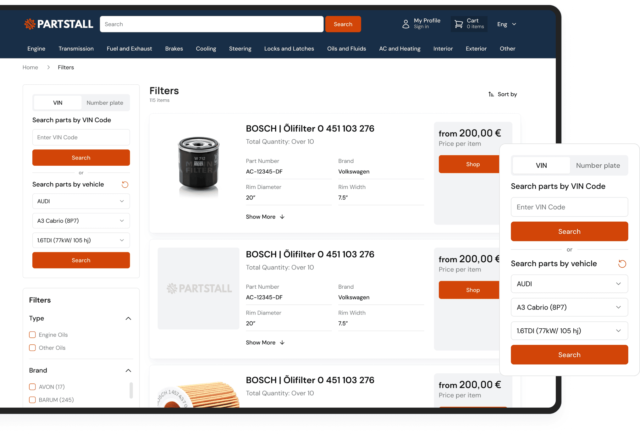 Exact match of auto parts in search Exact match of auto parts in search | Codica