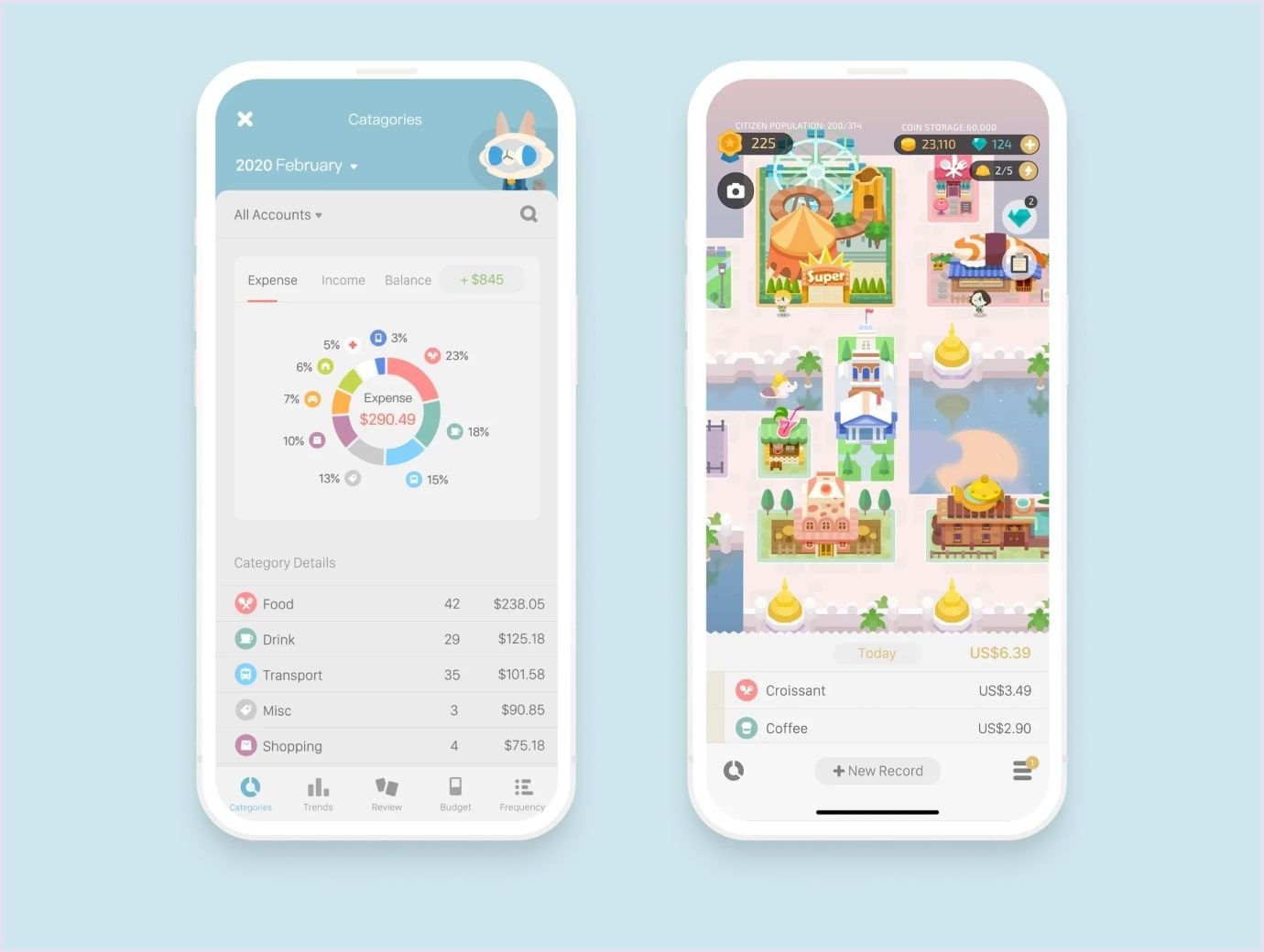 Fortune City app's UI design How Fortune City app looks like