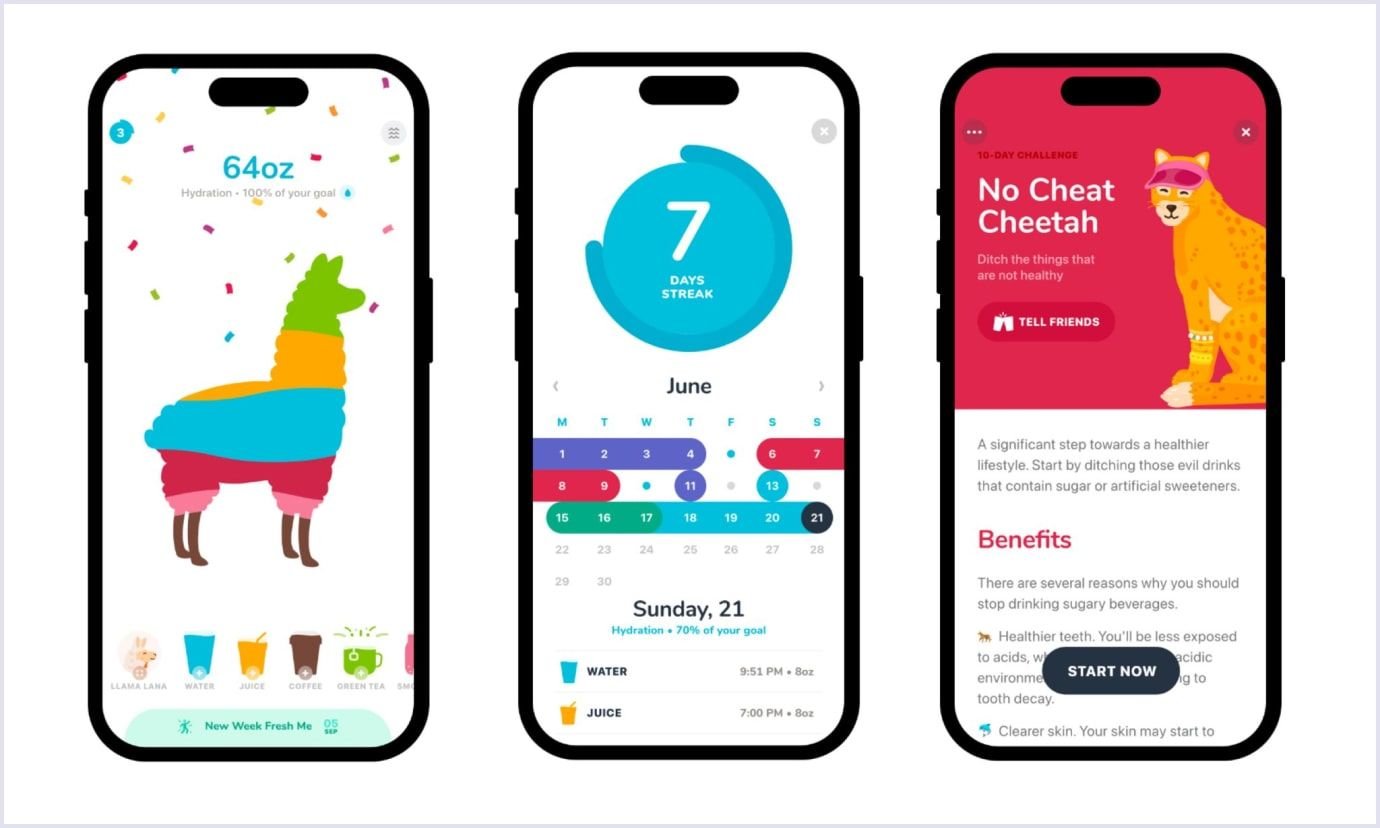 Waterllama challenges Challenges and goals Waterllama app has