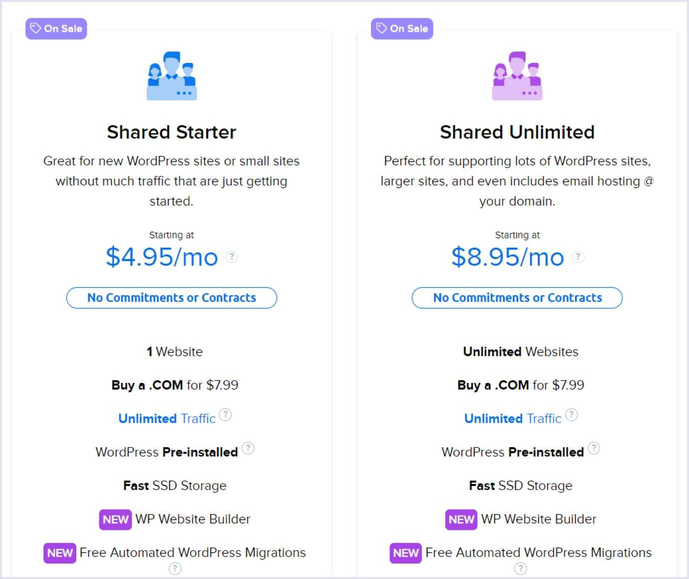 DreamHost shared hosting pricing