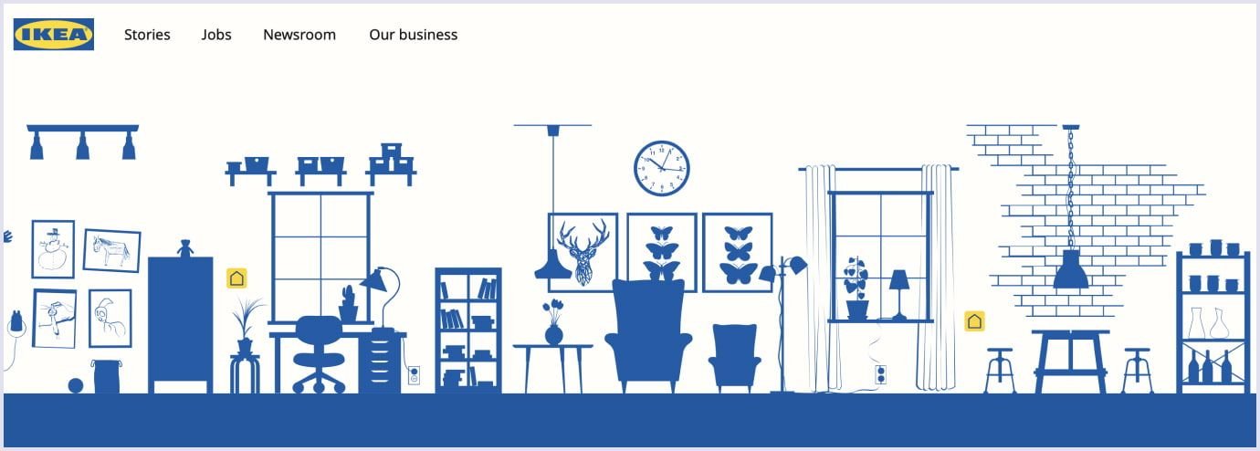 IKEA color palette example Example of IKEA color palette