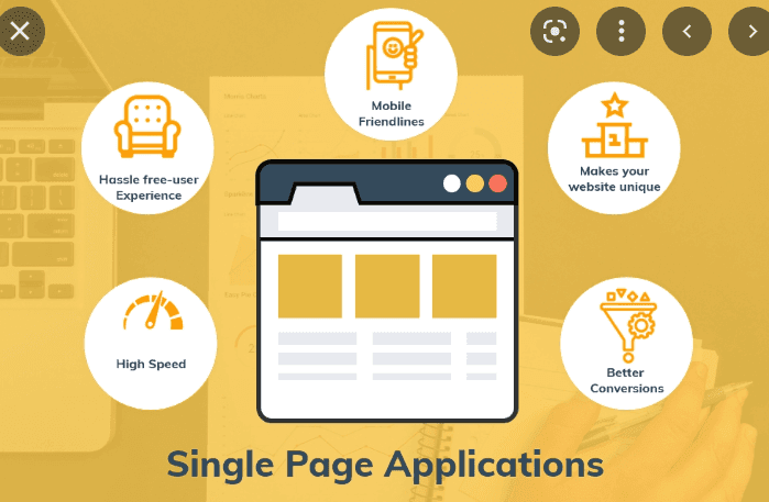 Main benefits of single-page web apps Benefits of single-page web applications
