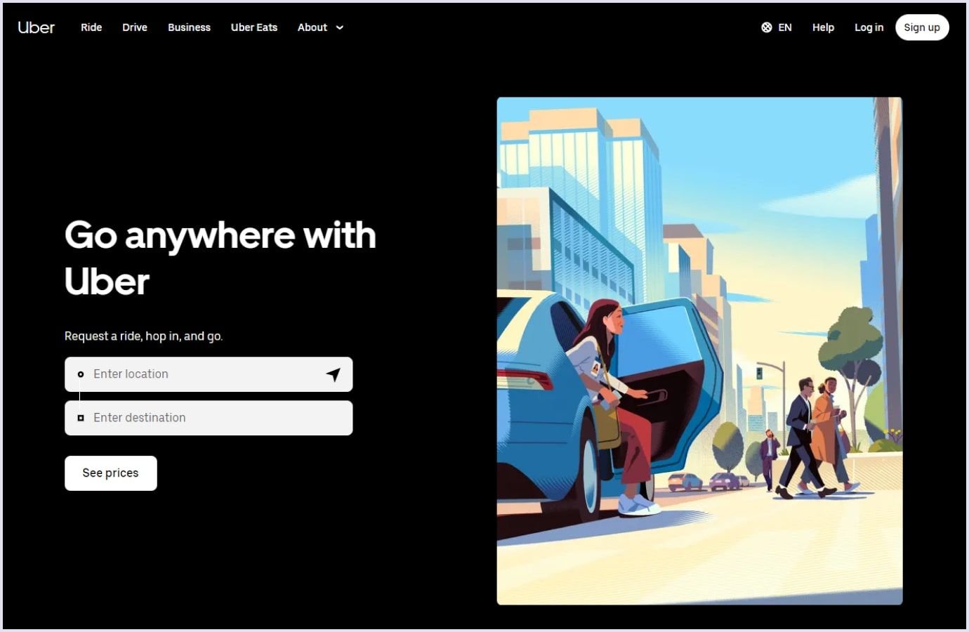 P2P marketplace example: Uber