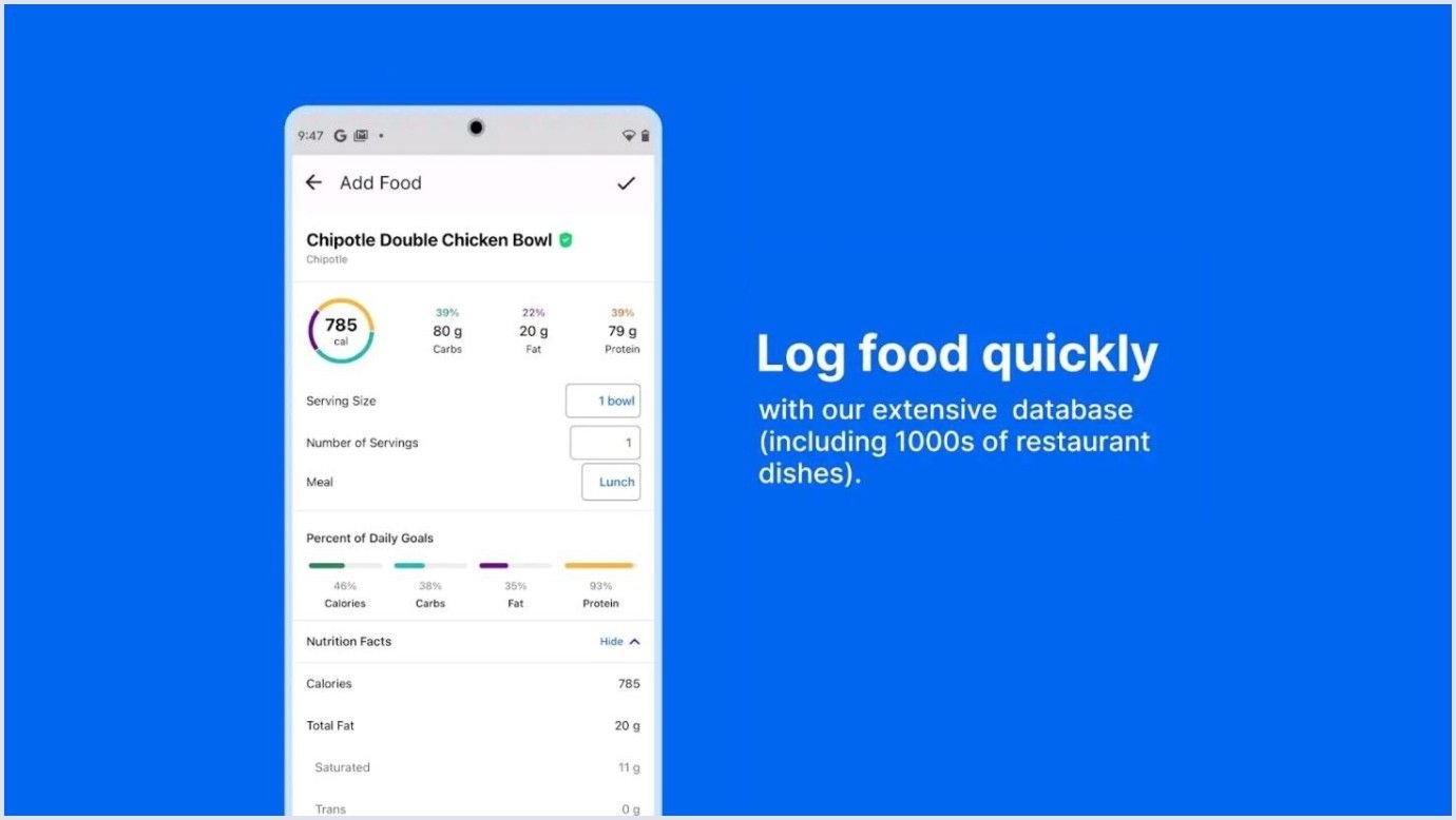MyFitnessPal app for counting calories MyFitnessPal calorie counter