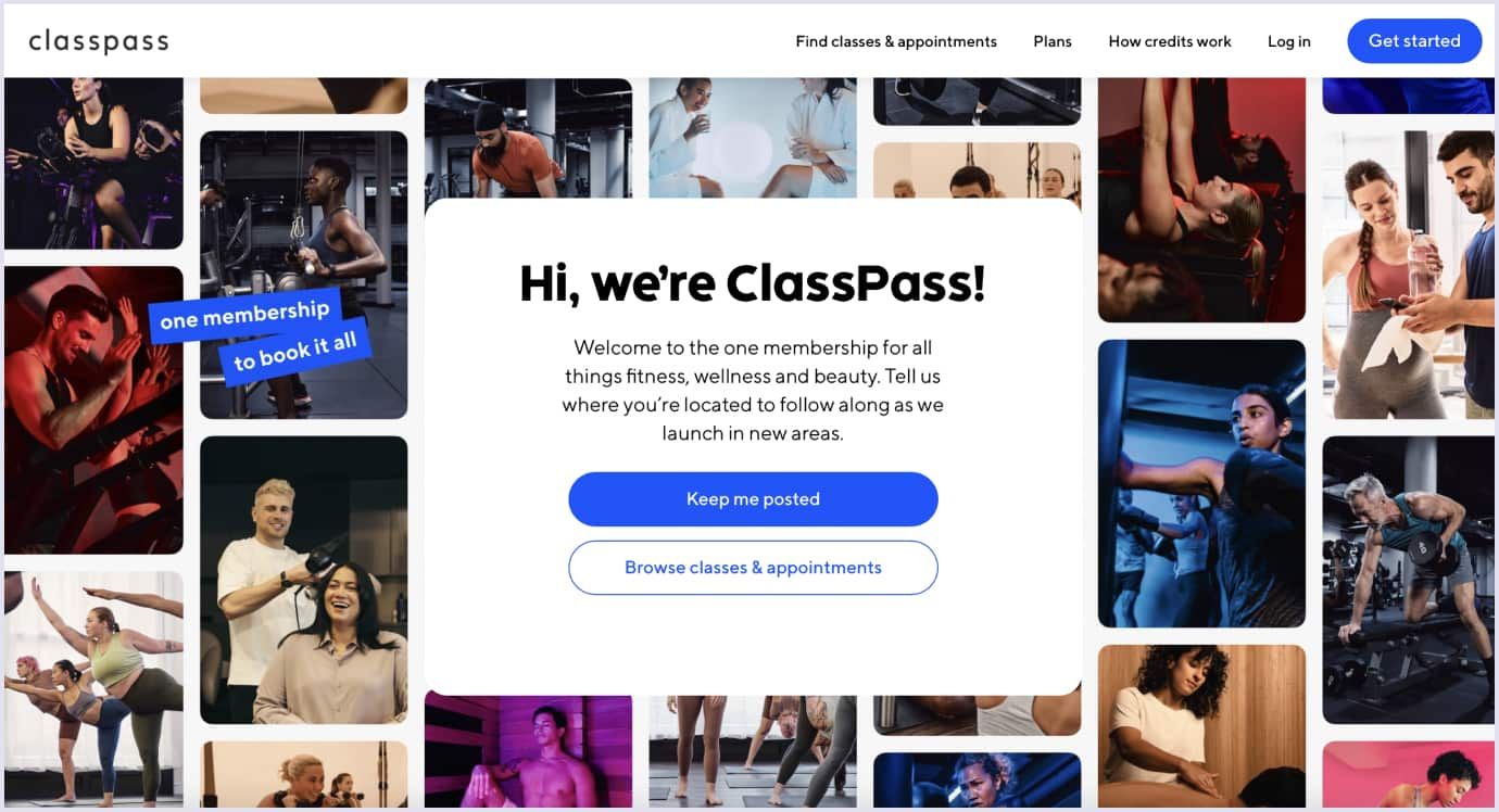 Classpass is one of the top online marketplaces in health industry.