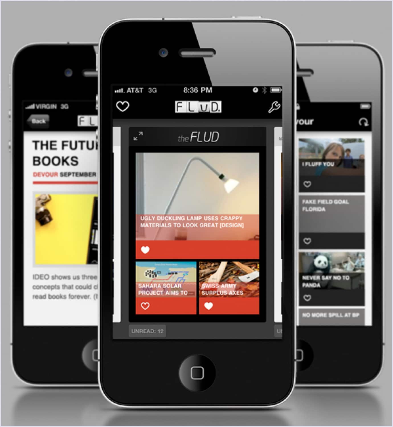 Flud social news reader interface Flud interface