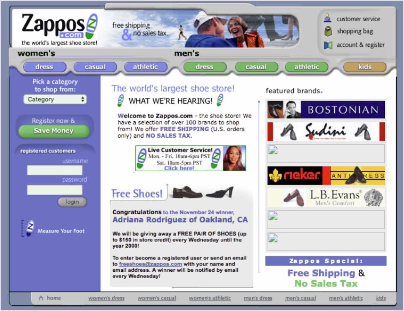 A minimum viable product for the custom software development project by Zappos An example of a MVP for the custom software development project by Zappos
