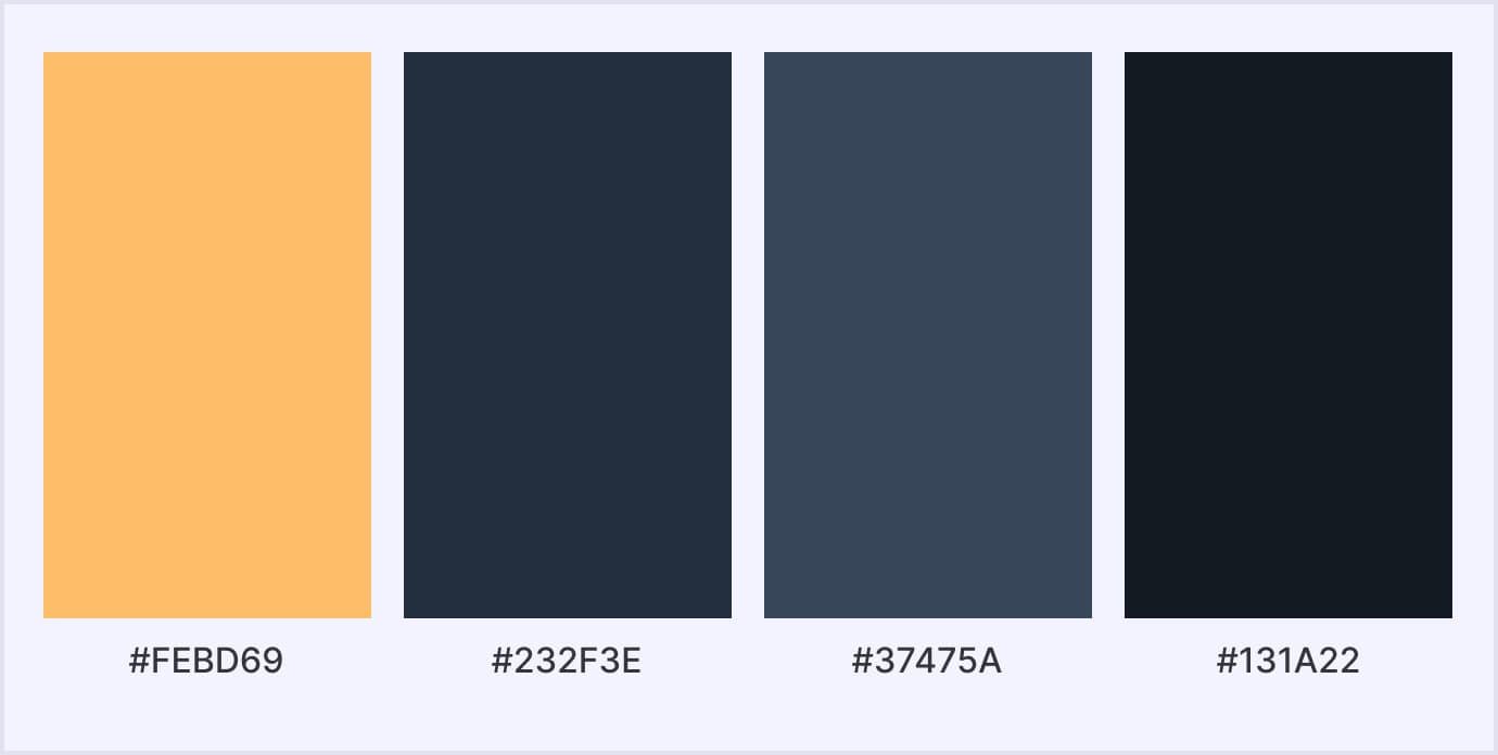 Amazon color palette Color palette: Amazon example