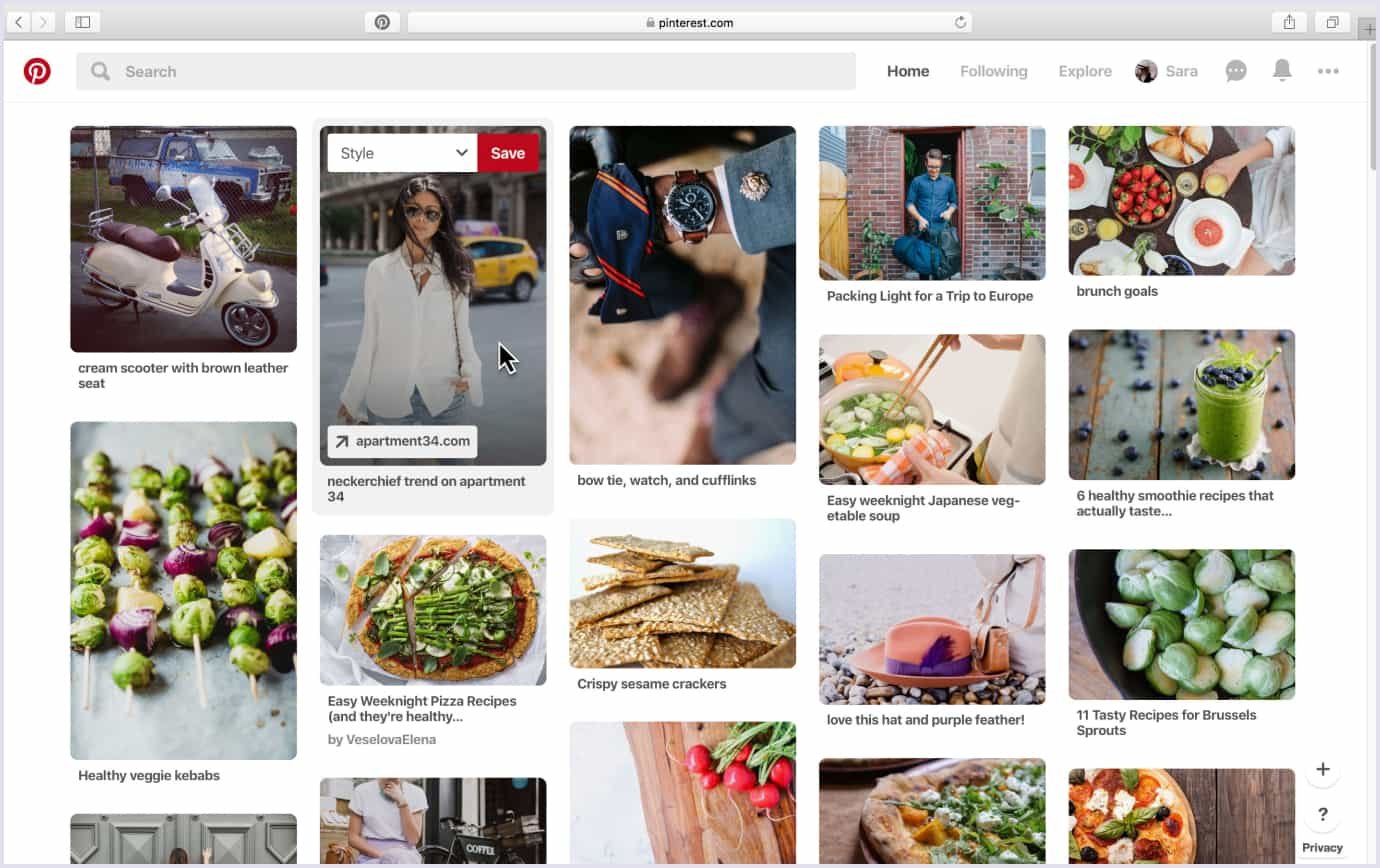Pinterest color palette example Example of Pinterest color palette
