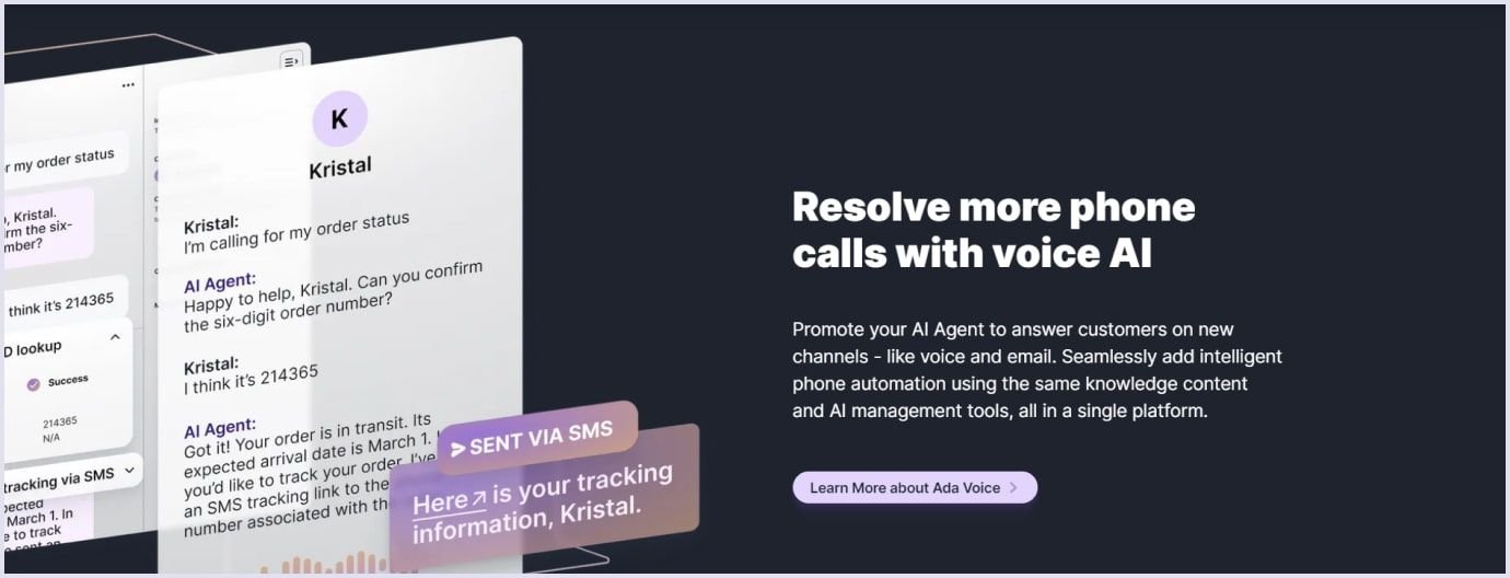 Ada chatbot multi-channel availability Ada chatbot multi-channel application