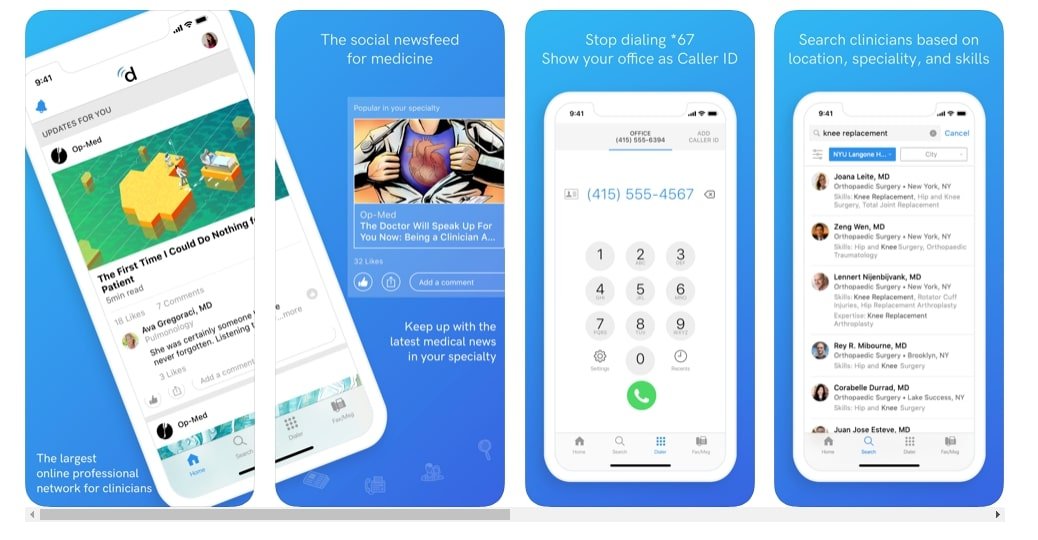 Doximity app for iOS platform The version of the Doximity app for iOS platform