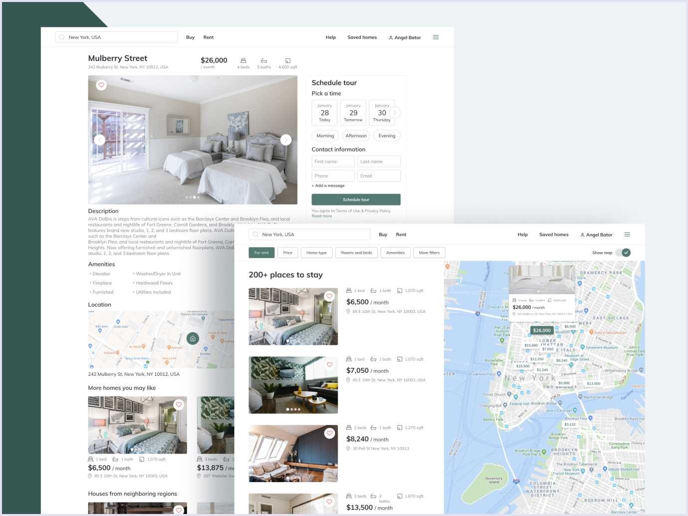 Travel website design prepared by Codica's team