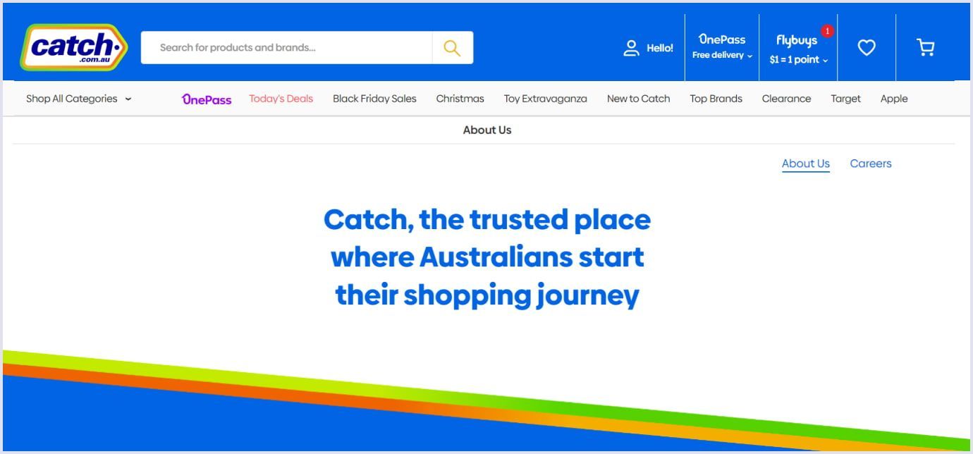 Catch is a popular online marketplace in Australia