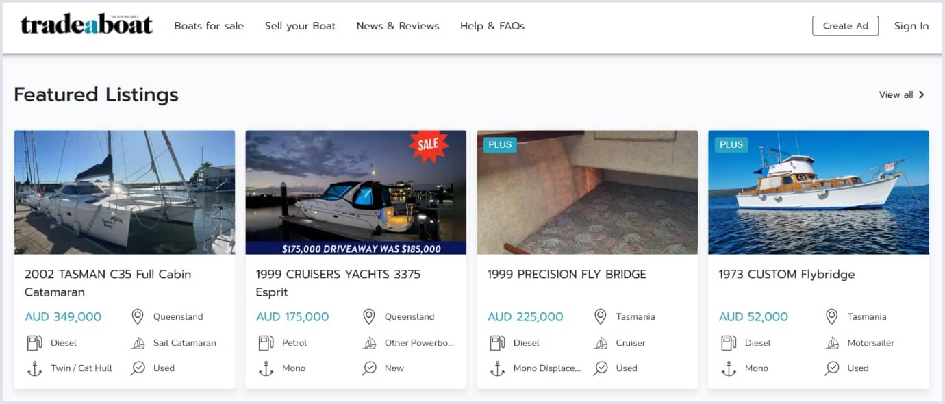 Tradeaboat promoted listings