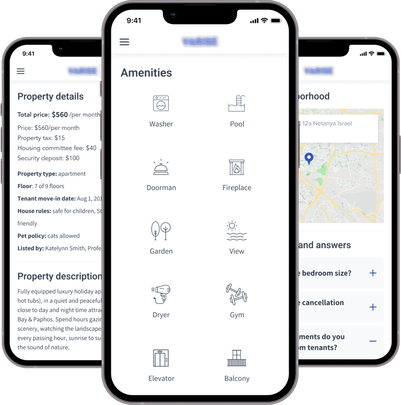 Intuitive page showing the property details for real estate portal | Codica