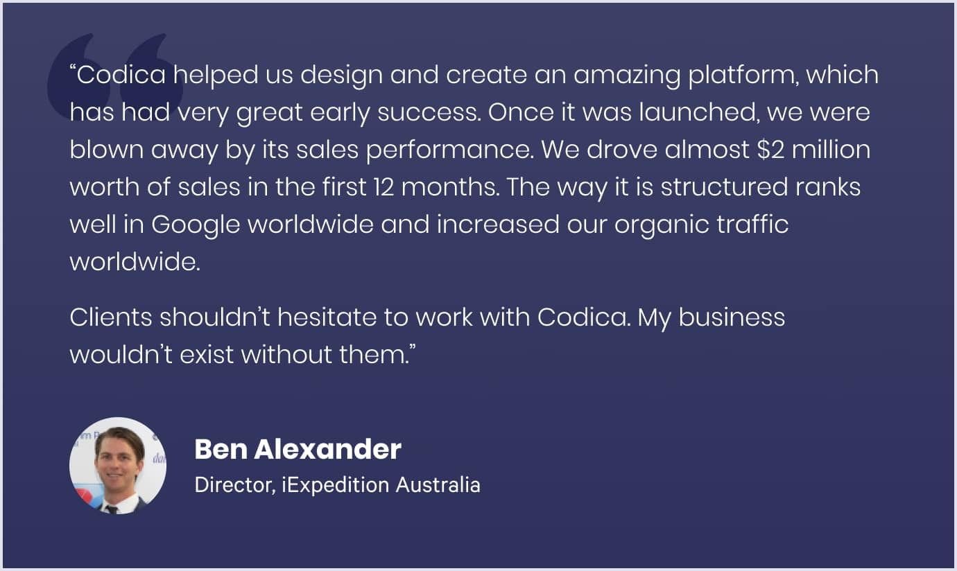 Codica client's review Client's review