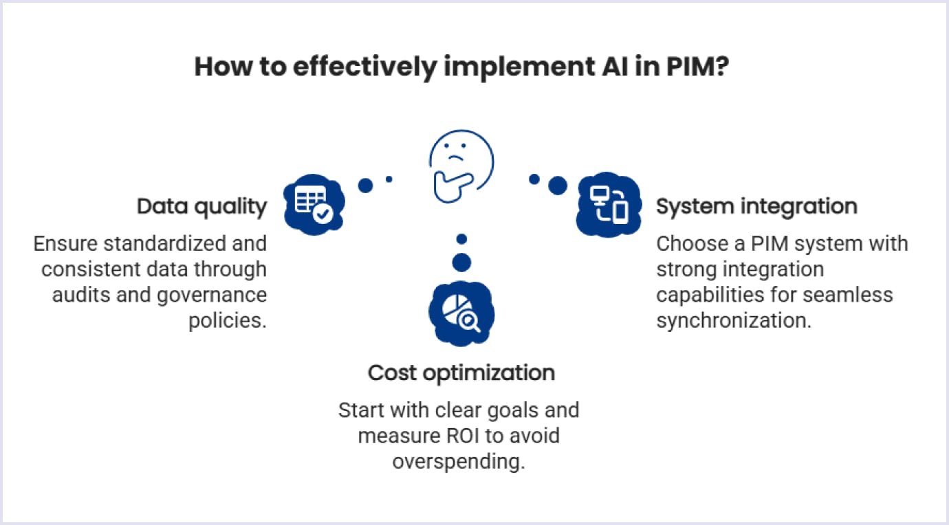 Challenges and considerations in implementing AI in PIM