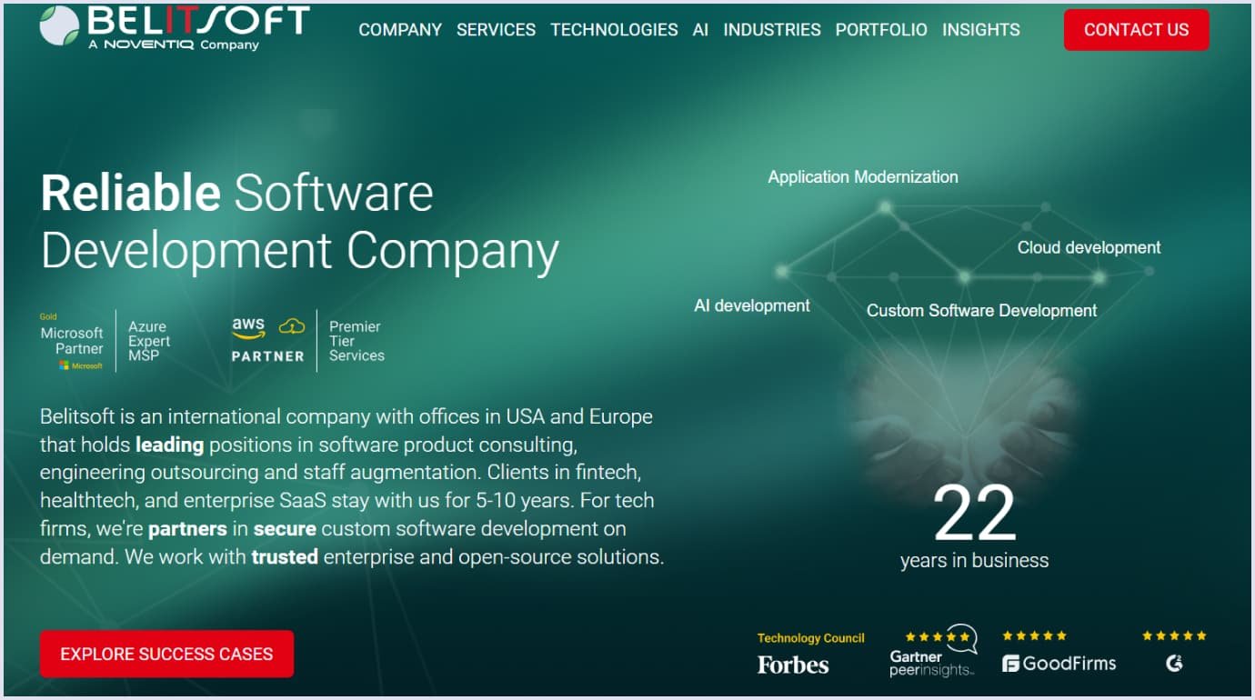 Belitsoft as a leading SaaS development company Belitsoft as a top SaaS development company