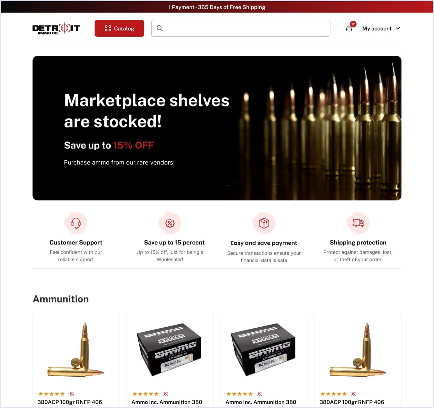Fully designed gun marketplace Gun marketplace design made by Codica