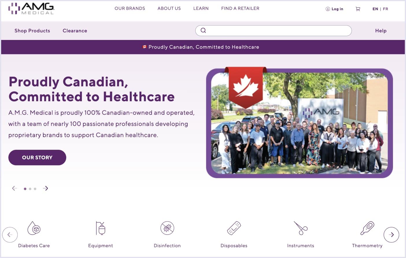 AMG Medical home page Home page of AMG Medical website