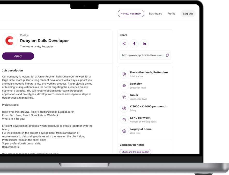 An AI-powered recruitment SaaS for posting job ads worldwide | Codica