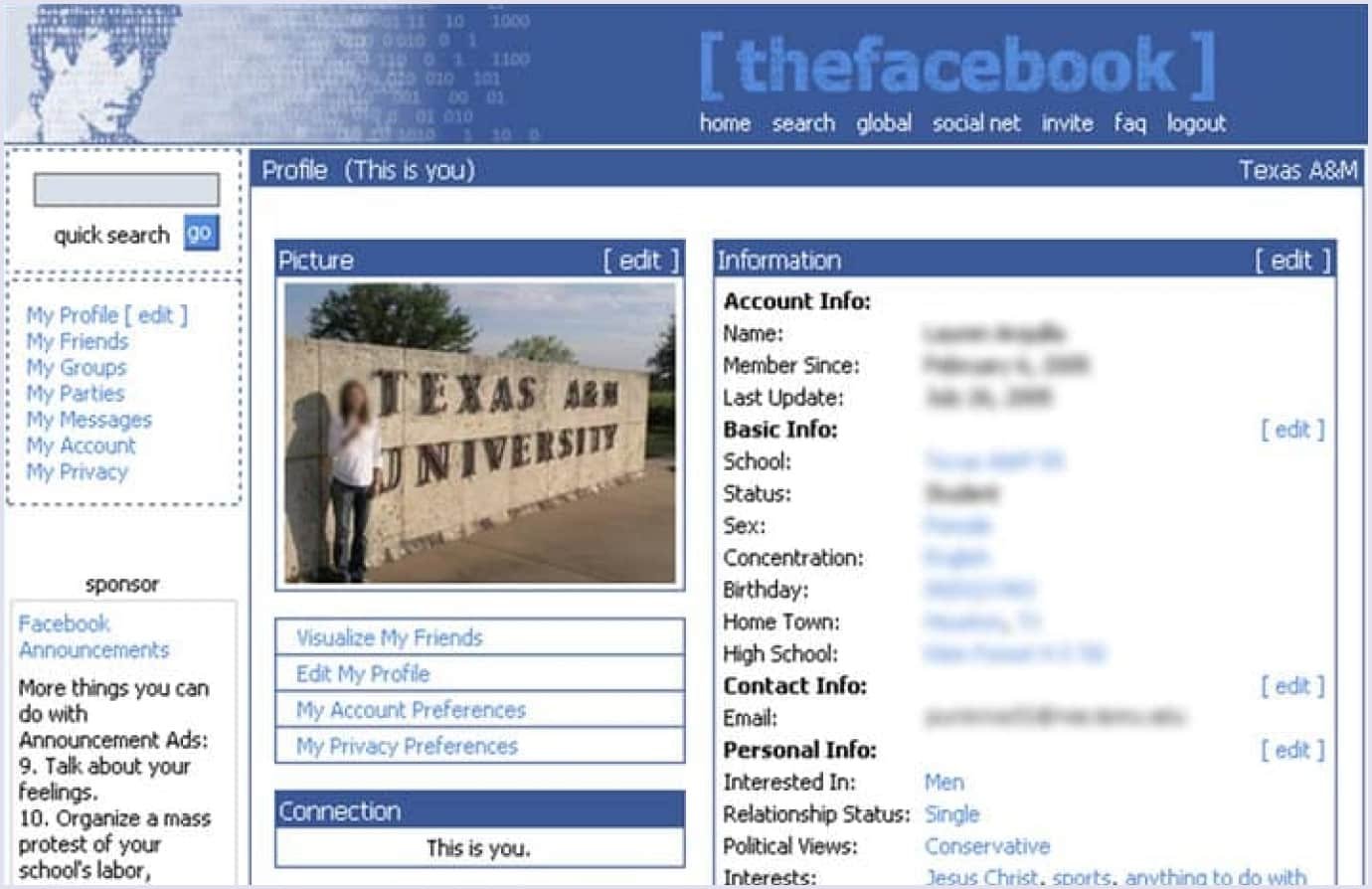 Example of Facebook’s MVP Early version of Facebook MVP