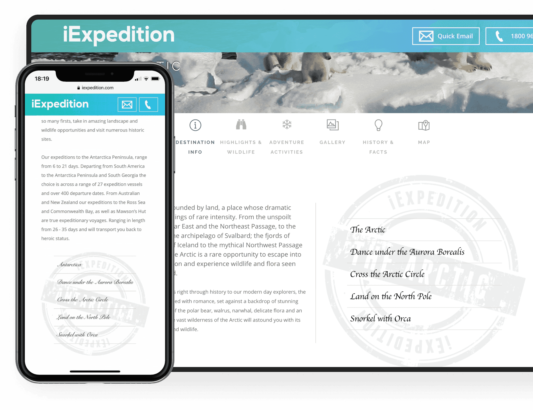 Comprehensive cruise booking system for iExpedition