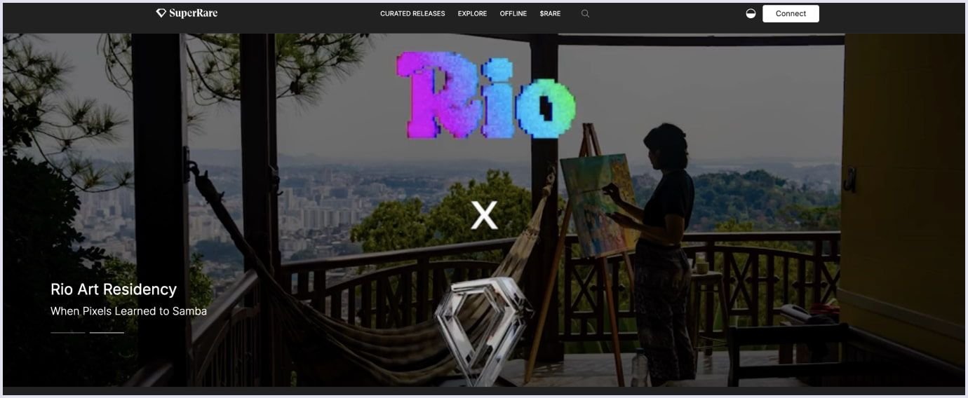 SuperRare NFT marketplace SuperRare curated digital art platform