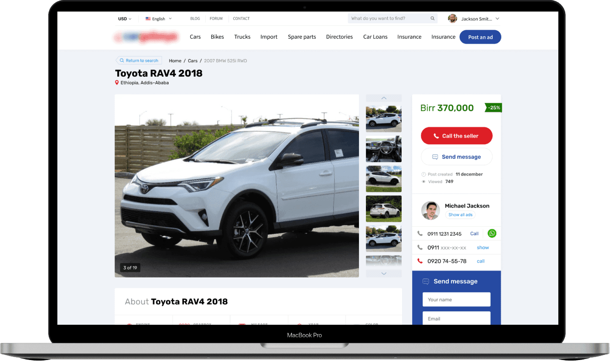 Multi-vendor vehicle marketplace | Codica