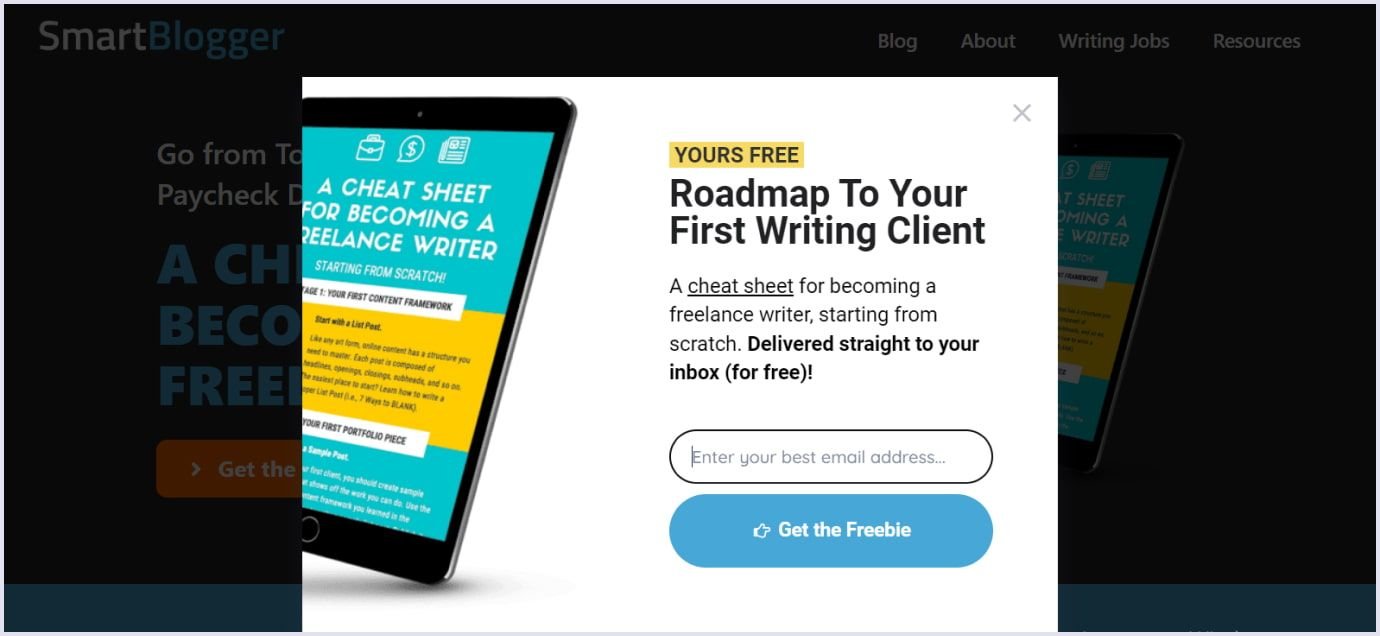 Example of web design by Smartblogger
