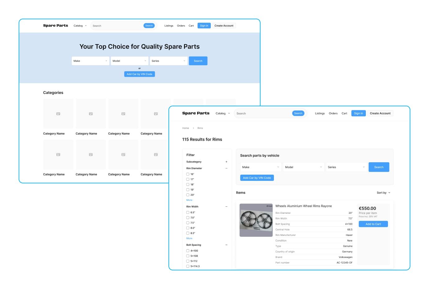 Prototype development for the PartStall online auto parts marketplace Prototype development for an online auto parts marketplace