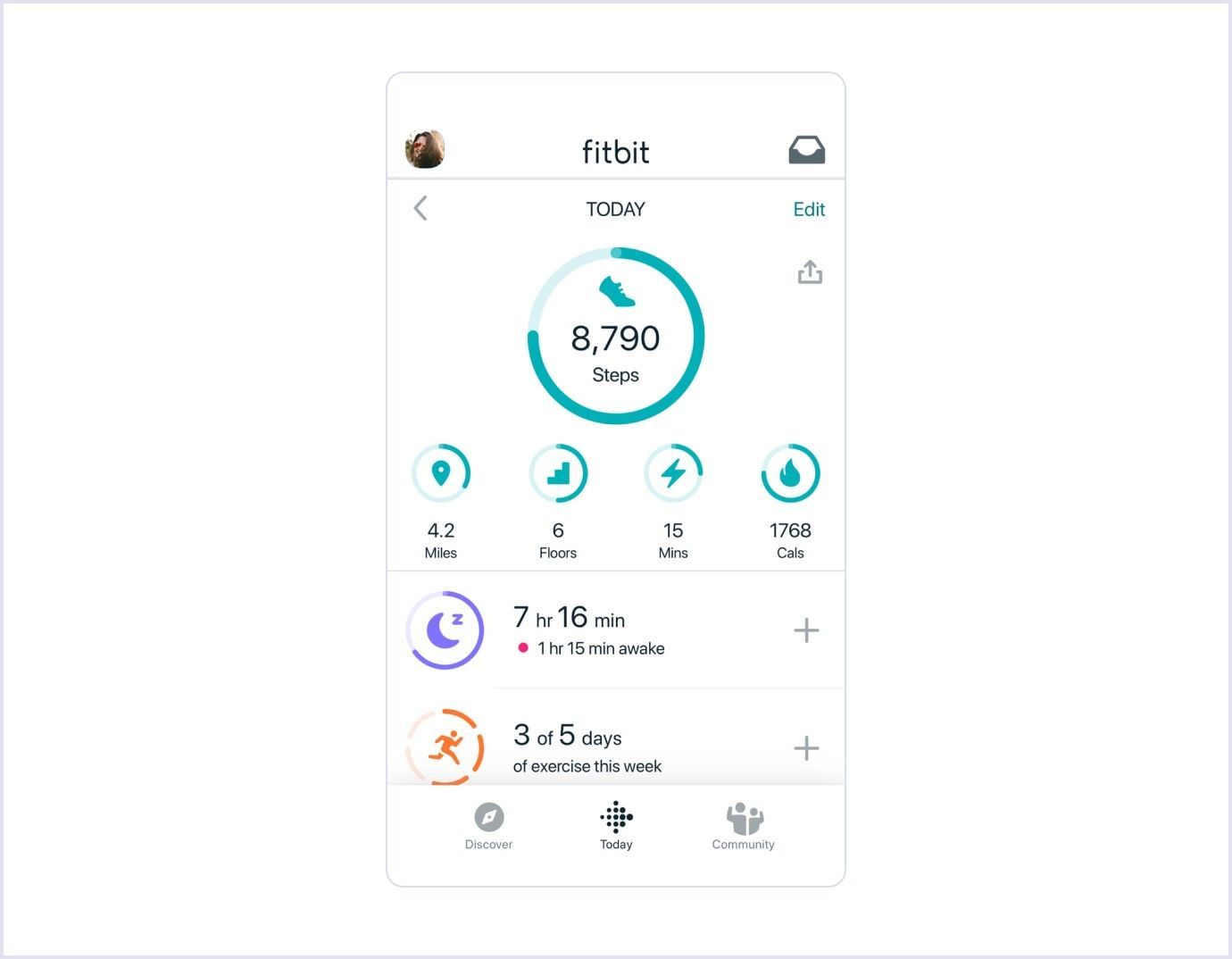 FitBit activity tracking app